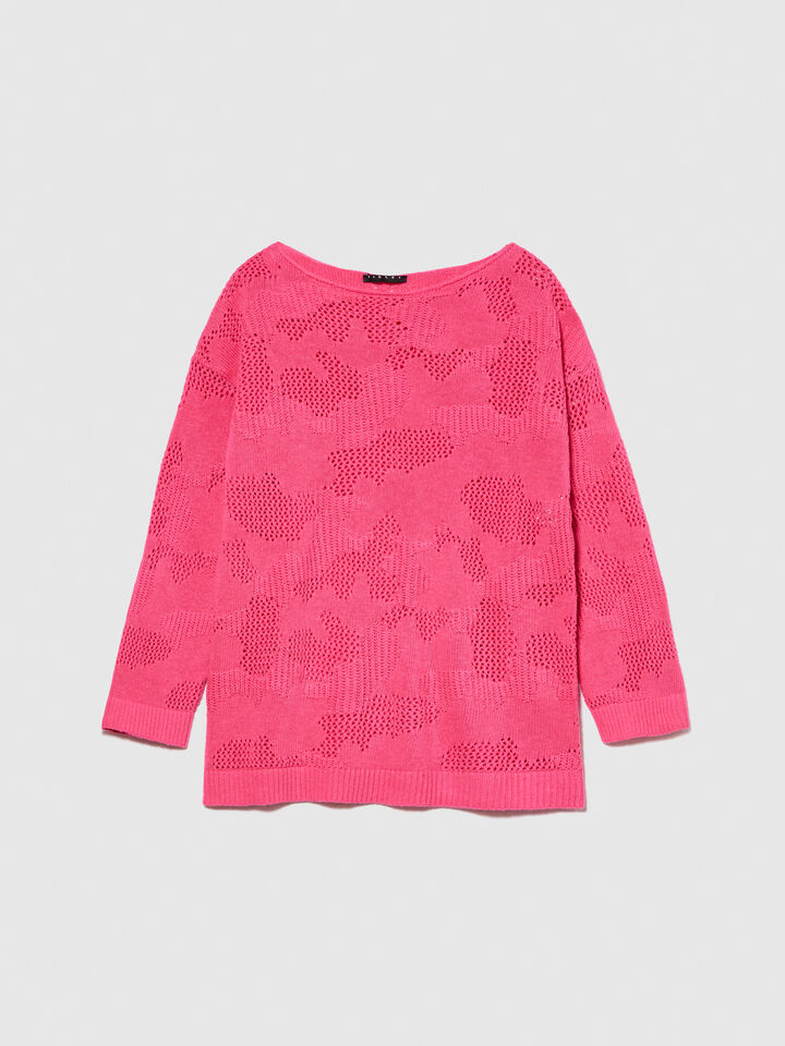 Oversized sweater - girls' knitwear - Pink | Sisley Young image number 1